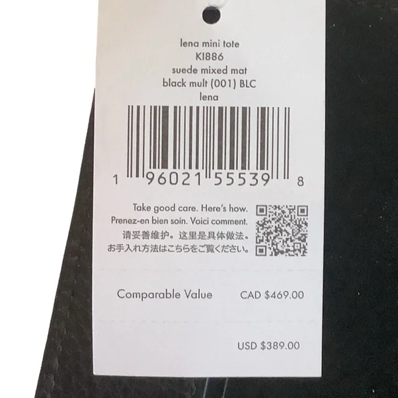 Kate Spade Lena Black Mini Tote Crossbody Bag New - Picture 4 of 4